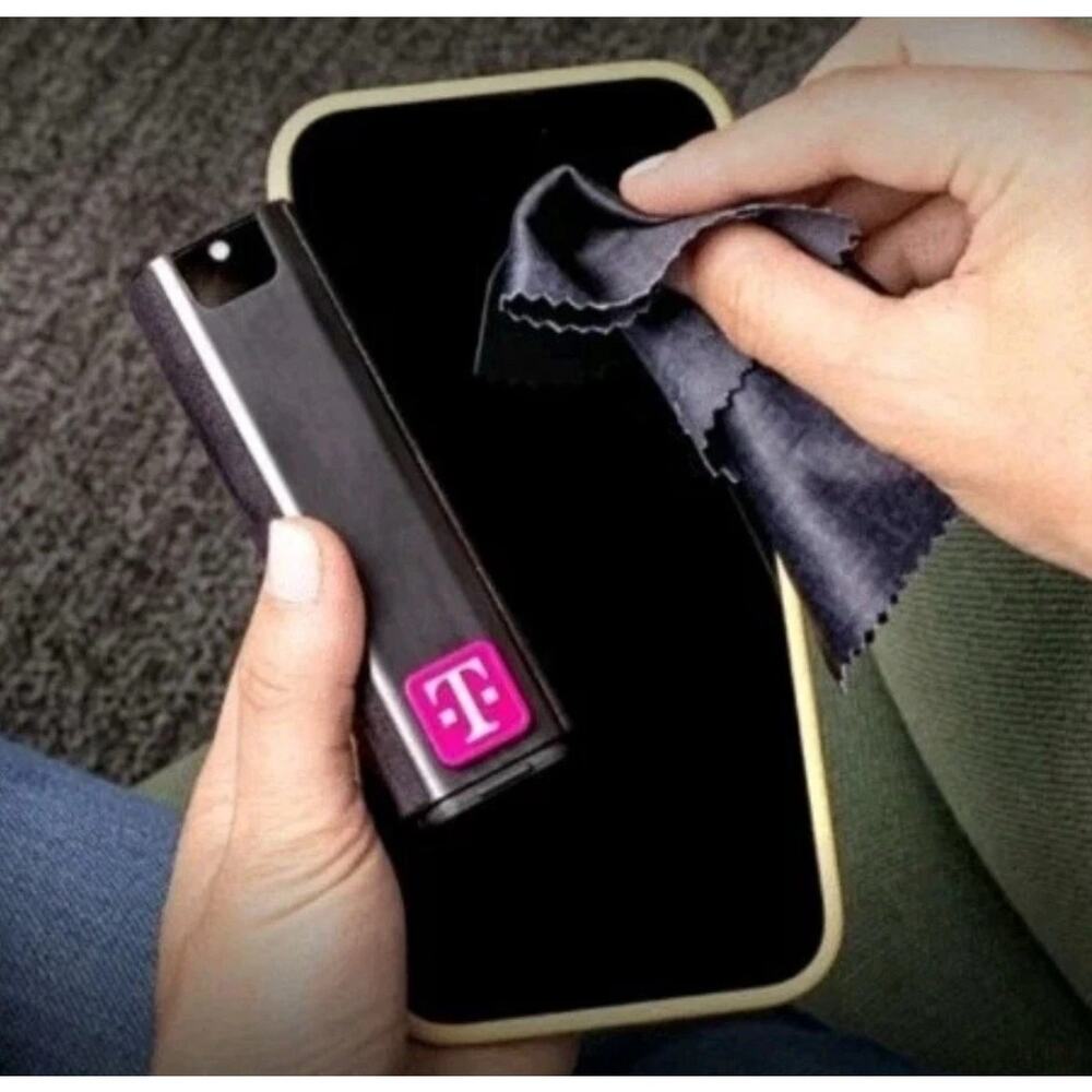 T-Mobile Tuesdays Black with Magenta Logo Cell Phone Screen Cleaner - NEW In BOX